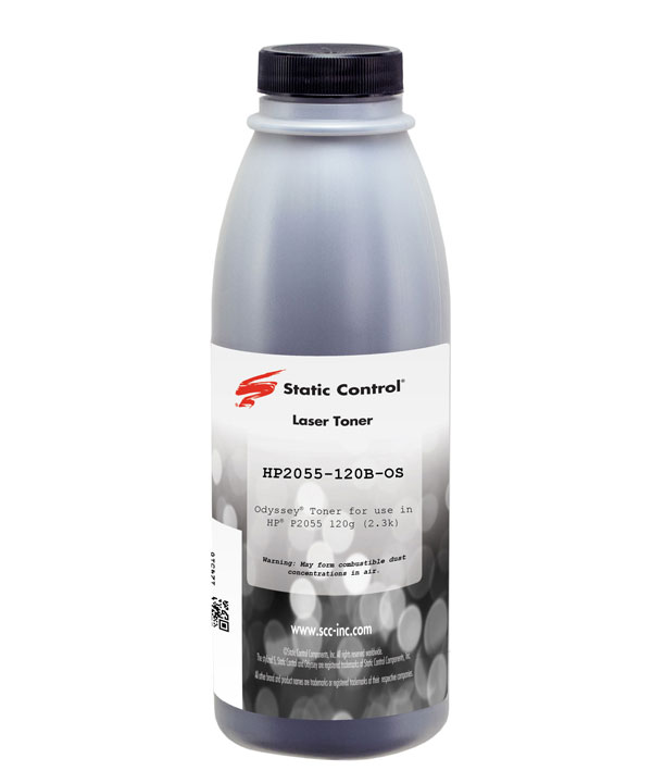 Тонер Static Control для HP LJ P2035/2055  (Odyssey), 120 г, флакон