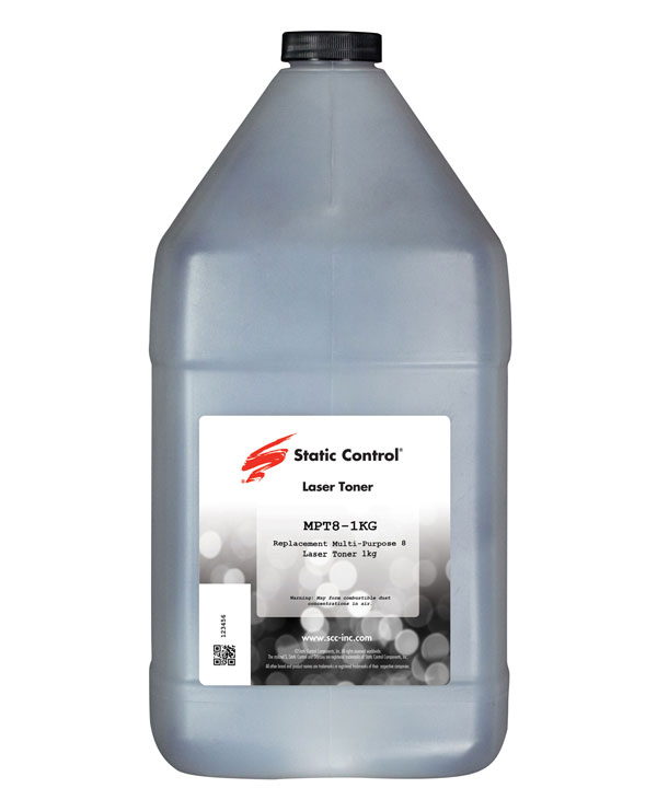Тонер Static Control для HP LJ PM401/P2055/ P3005/P3015, MPT8, Bk, 1 кг, флакон